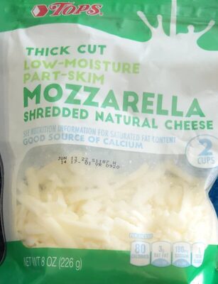 Mozzarella Low-Moisture Part-Skim Shredded Cheese, Mozzarella