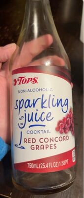 Sparkling Red Concord Grapes Juice Cocktail, Red Concord Grapes