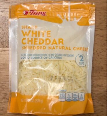 Sharp White Cheddar Shredded Cheese, Sharp White Cheddar