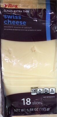 Swiss Extra Thin Sliced Cheese, Swiss