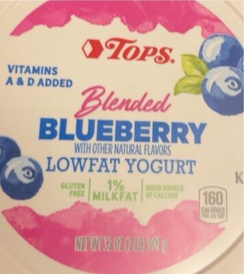 Blueberry Blended Lowfat Yogurt, Blueberry