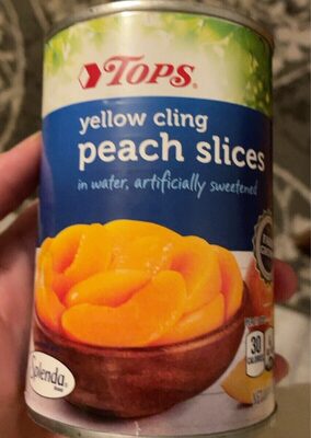 Sweetened Yellow Cling Peach Slices With Splenda Packed In Water, Sweetened