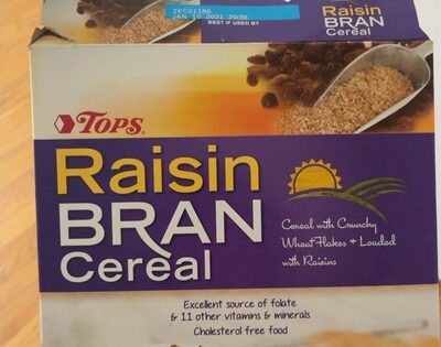 Raisin Bran Cereal With Crunchy Wheat Flakes & Loaded With Raisins, Raisin Bran