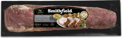 Hardwood Smoked Bacon & Cracked Black Pepper Dry Rubbed With Seasoning Fresh Pork Tenderloin, Hardwood Smoked Bacon & Cracked Black Pepper