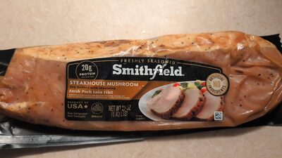 Steakhouse Mushroom Dry Rubbed With Seasoning Fresh Pork Loin Filet, Steakhouse Mushroom