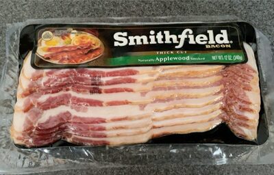 Naturally Applewood Smoked Thick Cut Bacon, Applewood