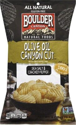 Sea Salt & Cracked Pepper Olive Oil Kettle Cooked Potato Chips, Sea Salt & Cracked Pepper