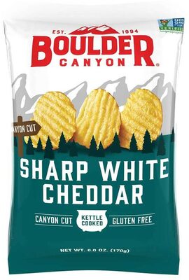 Sharp White Cheddar Flavored Kettle Style Potato Chips, Sharp White Cheddar