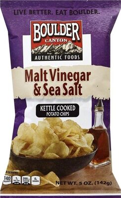 Malt Vinegar & Sea Salt Kettle Style Potato Chips, Malt Vinegar & Sea Salt