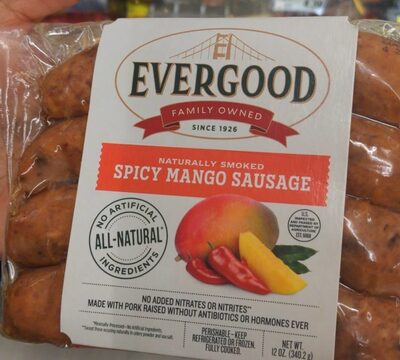 Naturally Smoked Spicy Mango Sausage, Spicy Mango