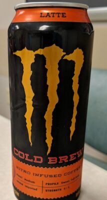 Cold Brew Nitro Infused Coffee Latte Energy Drink, Coffee Latte