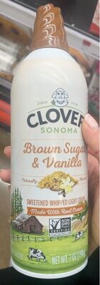 Brown Sugar & Vanilla Sweetened Whipped Light Cream, Brown Sugar & Vanilla