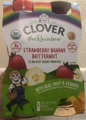 Strawberry Banana Butternut Milkfat Yogurt Smoothie, Strawberry Banana Butternut