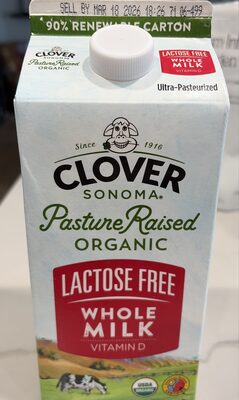 Lactose Free Organic Whole Milk