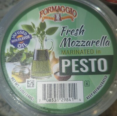 Fresh Mozzarella Marinated In Pesto, Pesto