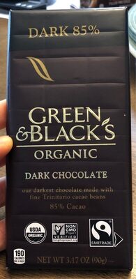 Dark 85% Cacao Organic Chocolate, Dark