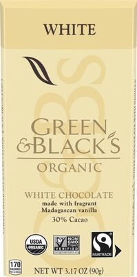 White Chocolate Organic 30% Cacao, White Chocolate