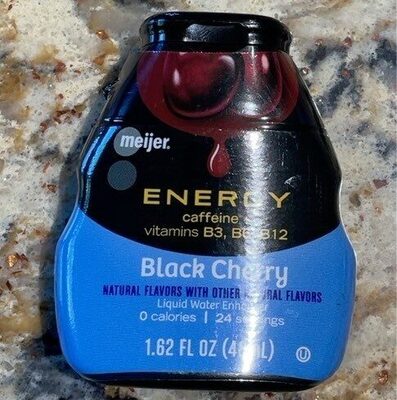 Black Cherry Energy Liquid Water Enhancer, Black Cherry
