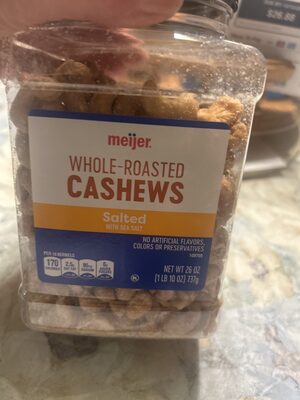 Roasted Salted Whole Cashews, Roasted Salted