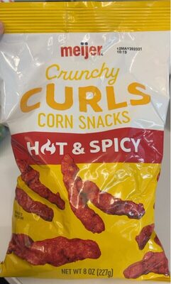 Hot & Spicy Crunchy Curls Corn Snacks, Hot & Spicy