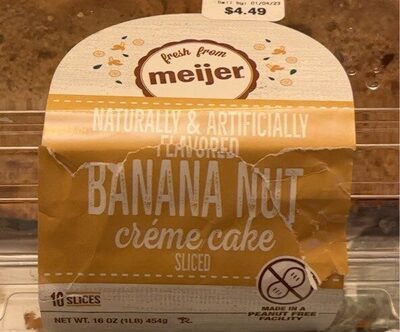 Banana Nut Sliced Creme Cake, Banana Nut