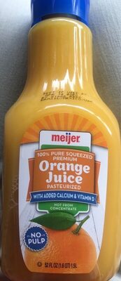 No Pulp Orange Juice With Added Calcium & Vitamin D, No Pulp Orange