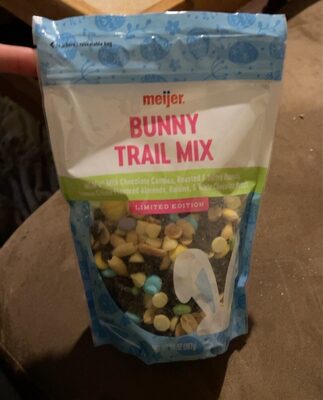 Bunny M&M's Milk Chocolate Candies, Roasted & Salted Peanuts, Lemon Creme Flavored Almonds, Raisins, & Chocolate Drops Trail Mix, Bunny