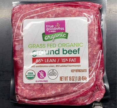 85% Lean/15% Fat Grass Fed Organic Ground Beef