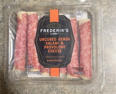 Uncured Genoa Salami & Provolone Cheese Charcuterie Rolls, Uncured Genoa Salami & Provolone Cheese