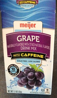 Grape Sugar Free Drink Mix With Caffeine, Grape