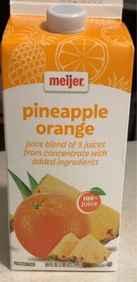 Orange Pineapple Flavored Blend Of Pineapple, Apple, And Orange Juices, Orange Pineapple