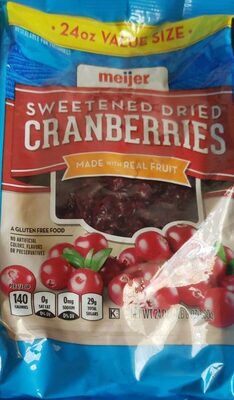 Sweetened Dried Cranberries, Sweetened