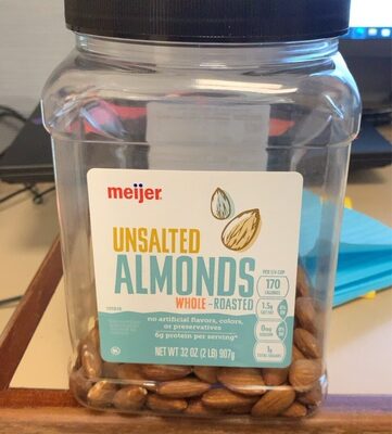 Unsalted Roasted Whole Almonds, Unsalted Roasted