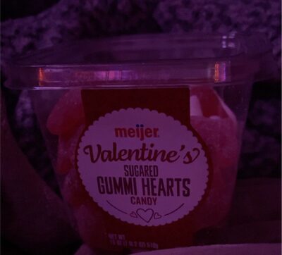 Sugared Gummi Hearts Valentine's Candy, Sugared Gummi Hearts