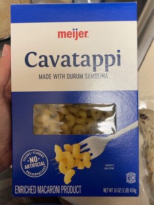 Enriched Macaroni Product, Cavatappi