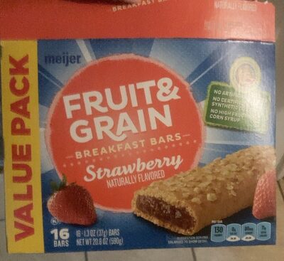 Strawberry Fruit & Grain Breakfast Bars, Strawberry
