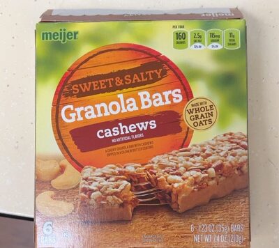 Cashews Sweet & Salty Granola Bars, Cashews