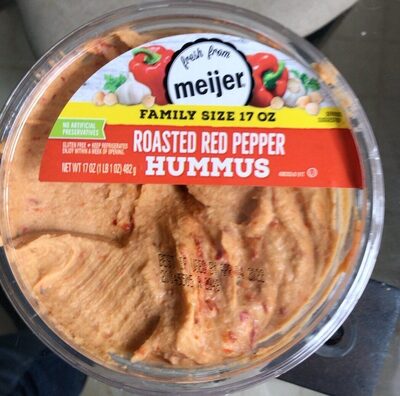 Roasted Red Pepper Hummus, Roasted Red Pepper
