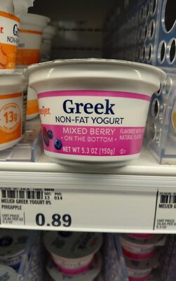Mixed Berry Blended Greek Non-Fat Yogurt, Mixed Berry