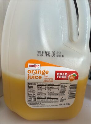 Pulp Free Orange Juice, Pulp Free Orange