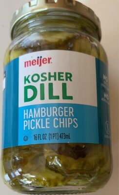 Kosher Dill Hamburger Pickle Chips, Kosher Dill