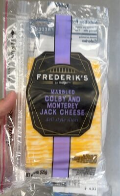 Colby And Monterey Jack Marbled Cheese Deli Style Slices, Colby And Monterey Jack