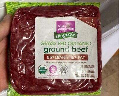 85% Lean / 15% Fat Organic Grass Fed Ground Beef