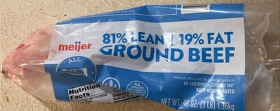 81% Lean 19% Fat Ground Beef