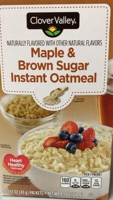 Maple & Brown Sugar Flavored Instant Oatmeal, Maple & Brown Sugar