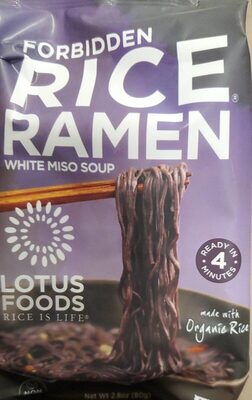 Forbidden Rice Ramen White Miso Soup, Forbidden