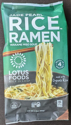 Jade Pearl Rice Ramen Wakame Miso Soup, Jade Pearl
