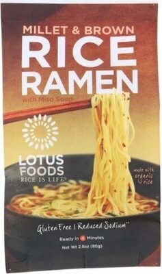 Millet & Brown Rice Ramen Red Miso Soup, Millet & Brown