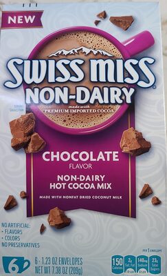 Swiss Miss Non-Dairy Chocolate Flavored Hot Cocoa Mix, 1.23 oz., 6-Count Envelopes