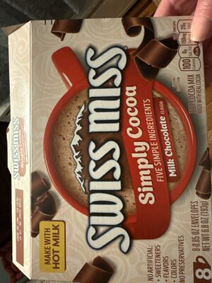 Swiss Miss Simply Cocoa Milk Chocolate Flavored Hot Cocoa Mix, 0.85., 8-Count Envelopes